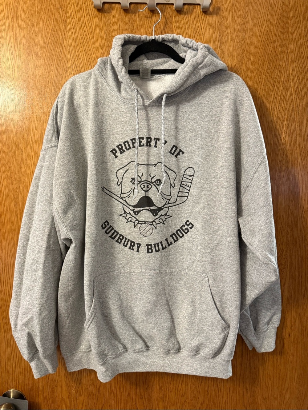 Gildan Gray Sudbury Bulldogs Dog Hoodie